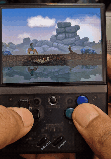 Kingdom: New Lands running live on Miyoo Mini Plus